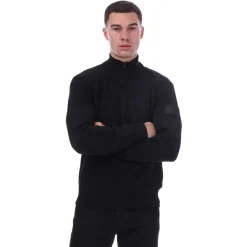 C.P. Company Knitted Half-Zip Sweatshirt in Black