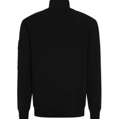 C.P. Company Knitwear Polo Collar in Black