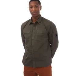 C.P. Company Organic Gabardine Lens Shirt in Green