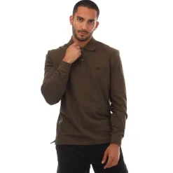 C.P. Company Stretch Piquet Long Sleeve Polo Shirt in Green