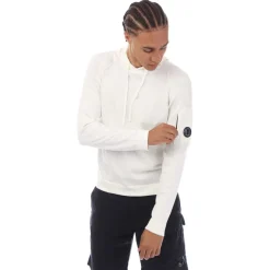 C.P. Company Tricot Lens Hoodie in White