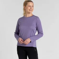 Craghoppers Dynamic Pro Regular Fit Crew Neck T-Shirt in Purple