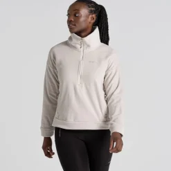 Craghoppers Funnel Neck Relaxed Fit Sweatshirt in Cream