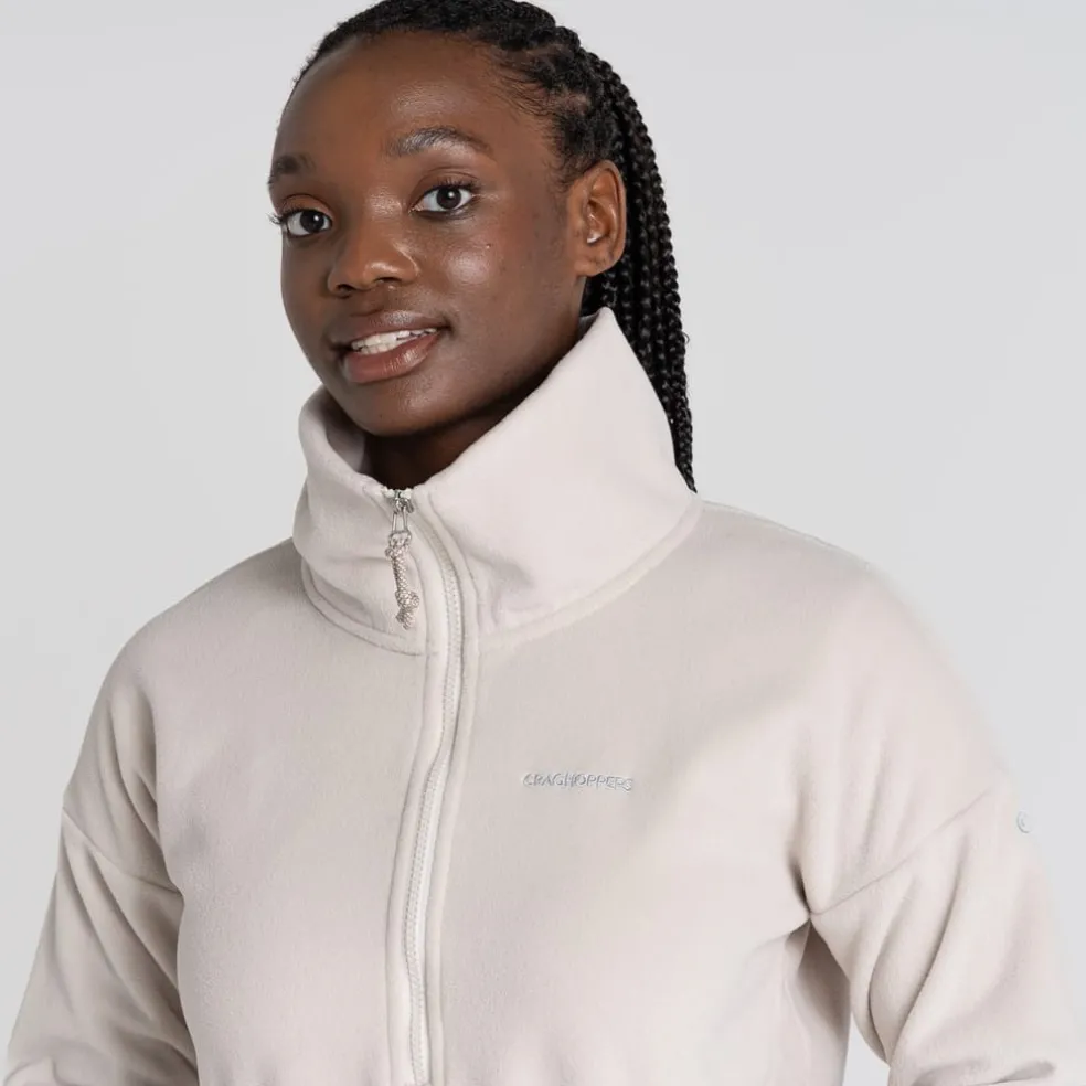Craghoppers Funnel Neck Relaxed Fit Sweatshirt in Cream