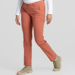 Craghoppers Kiwi Pro Zipped Pocket Straight Leg Trousers in Orange