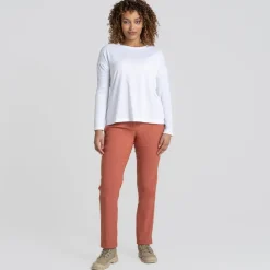 Craghoppers Kiwi Pro Zipped Pocket Straight Leg Trousers in Orange