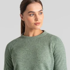 Craghoppers Nessa Hooded Relaxed Fit Sweatshirt in Green