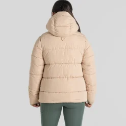 Craghoppers Orla Hooded Puffer Jacket in Beige