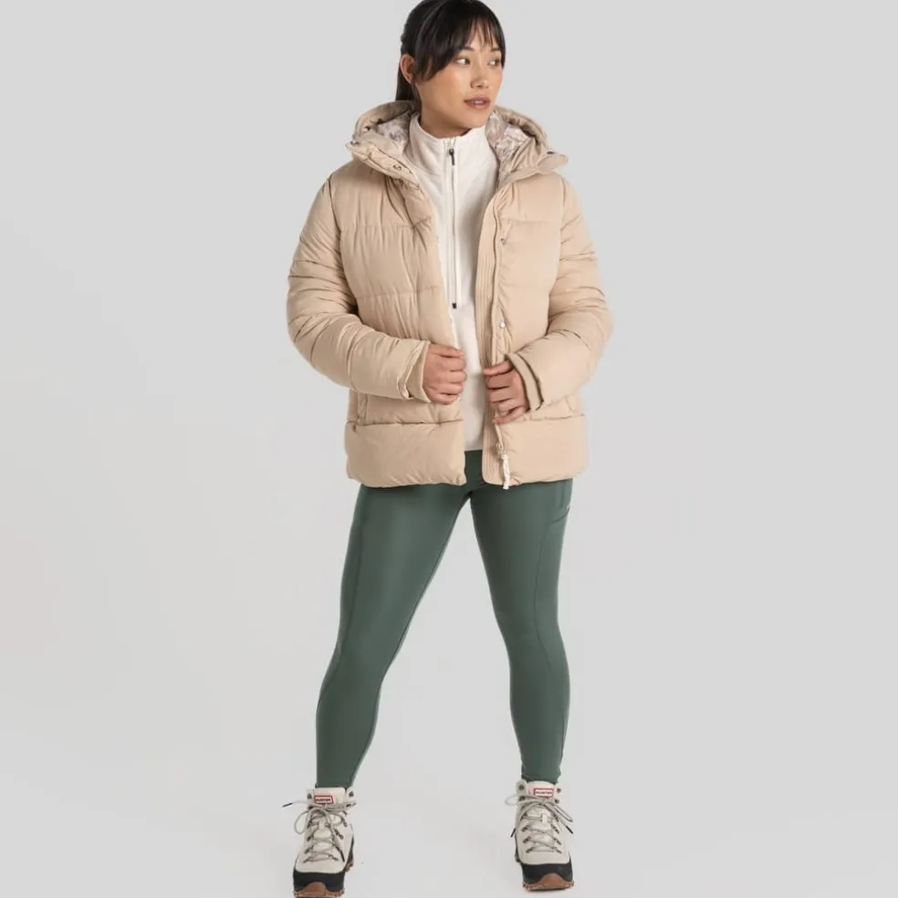Craghoppers Orla Hooded Puffer Jacket in Beige