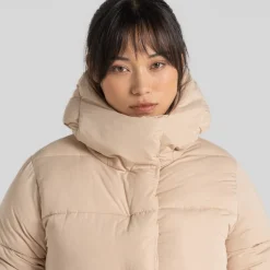 Craghoppers Orla Hooded Puffer Jacket in Beige
