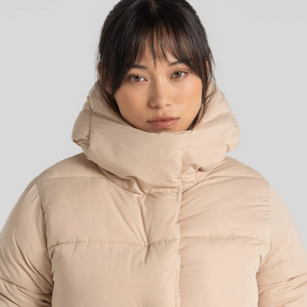 Craghoppers Orla Hooded Puffer Jacket in Beige