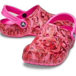 Crocs Baya Floral Mules in Pink