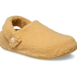 Crocs Classic Mules Flat Heel Slippers in Beige