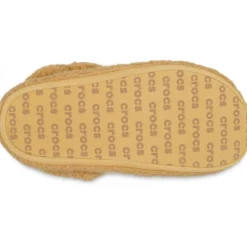 Crocs Classic Mules Flat Heel Slippers in Beige