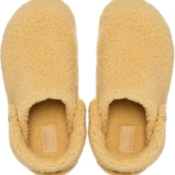 Crocs Classic Mules Flat Heel Slippers in Beige