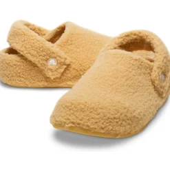 Crocs Classic Mules Flat Heel Slippers in Beige