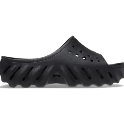 Crocs Echo Mules Slide Flats in Black