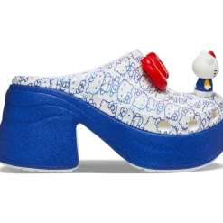 Crocs Hello Kitty Block Heel Mules in White