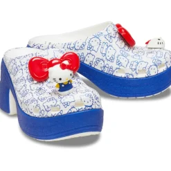 Crocs Hello Kitty Block Heel Mules in White