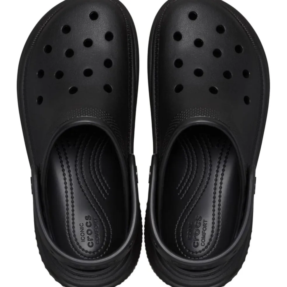 Crocs Platform Mules in Black