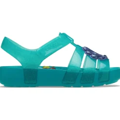 Crocs Princess Flatform Little Mermaid Sandals in Blue