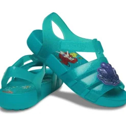 Crocs Princess Flatform Little Mermaid Sandals in Blue