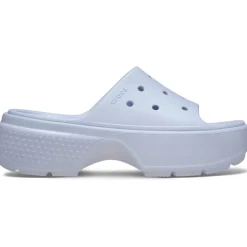 Crocs Stomp Platform Slide Sandals in Purple