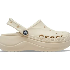 Crocs Womens Baya Platform Clog in Cream