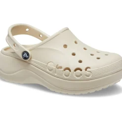Crocs Womens Baya Platform Clog in Cream