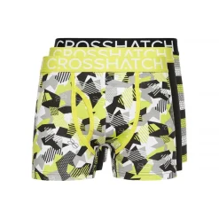 Crosshatch 3 Pack of Crystaline Boxers in Yellow