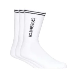 Crosshatch 3 Pack of Peppy Sport Socks in Multi colour