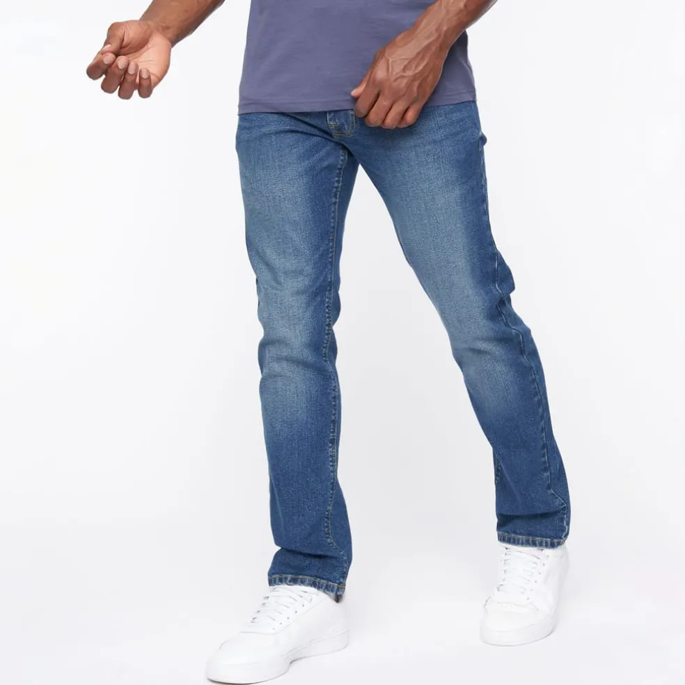 Crosshatch Cadman Straight-Fit Jeans in Blue