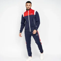 Crosshatch Chinooks Tracksuit in Blue red