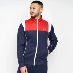 Crosshatch Chinooks Tracksuit in Blue red