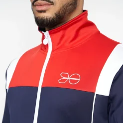 Crosshatch Chinooks Tracksuit in Blue red