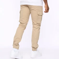Crosshatch Frentons Cargo Pants in Stone