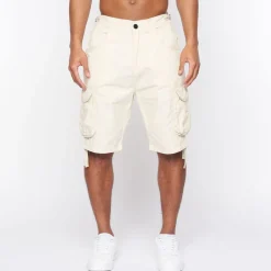 Crosshatch Jamstar Cargo Shorts in Stone