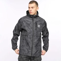 Crosshatch Janscore Allover Print Jacket in Black