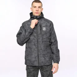 Crosshatch Janscore Allover Print Jacket in Grey