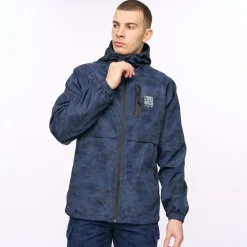 Crosshatch Janscore Allover Print Jacket in Blue
