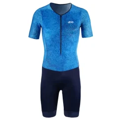 Dhb Mens Hydron Short Sleeve Tri Suit in Blue