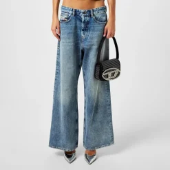 Diesel D Sire Wide Leg Jeans in Blue
