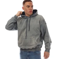 Diesel D-UM-RIB Track Denim Hoodie in Denim