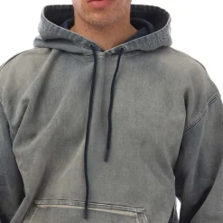 Diesel D-UM-RIB Track Denim Hoodie in Denim