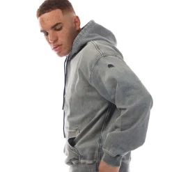 Diesel D-UM-RIB Track Denim Hoodie in Denim