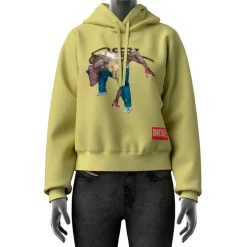 Diesel F-Reggy-Hood-N8 Hoodie in Yellow