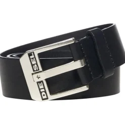 Diesel Leather Belt in Black