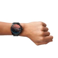 Diesel Mens Mega Chief Chronograph Black Stainless Steel Watch Dz4318 in Black