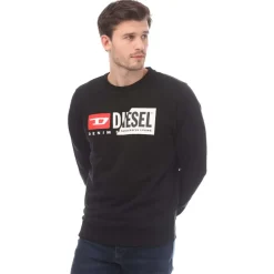 Diesel Mens S-Girk Cuty Felpa Hoodie in Black