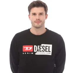 Diesel Mens S-Girk Cuty Felpa Hoodie in Black